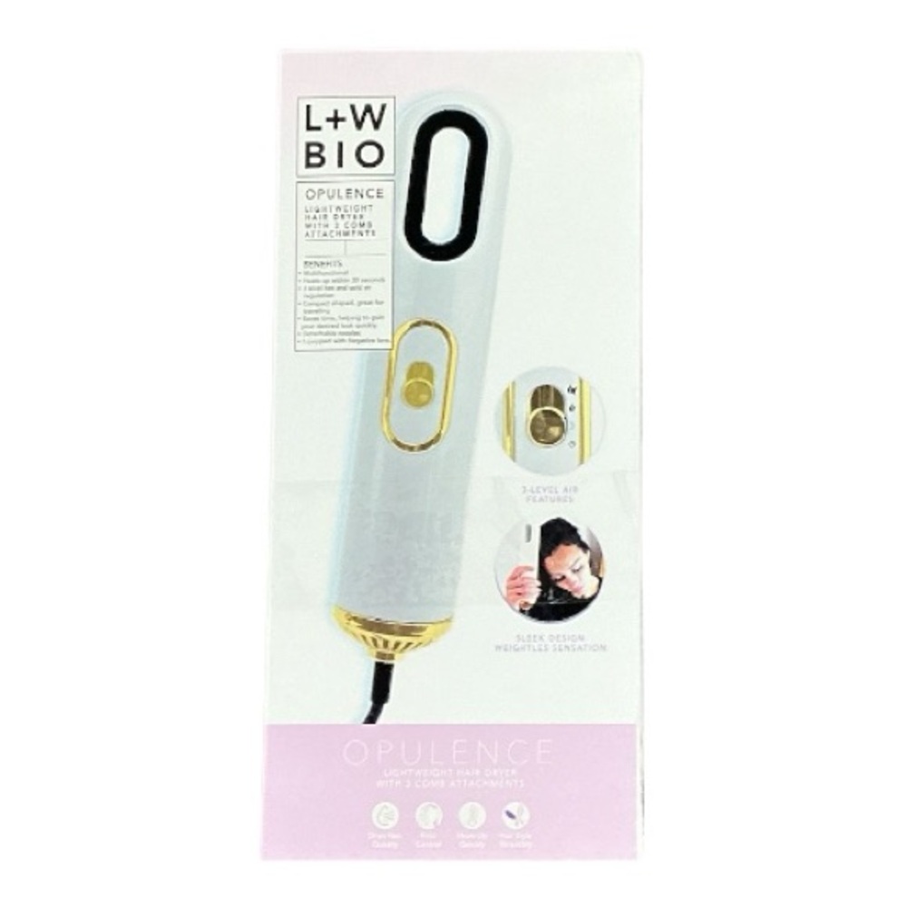 L+W BIO Opulence Lightweight Hair Dryer - NEW - Salon-Quality Results at Home